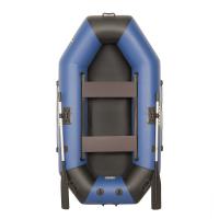 Лодка гребная под мотор Sharks S270 Люкс синий/чёрный (пол-книжка)