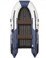 Лодка моторная килевая Лоцман М-330 НД НД Премиум (бело-синий)