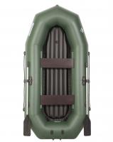 Лодка гребная под мотор Лоцман Профи 240 ВНД (зелёный)