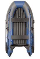 Лодка моторная килевая Лоцман М-350 НД НД Премиум (серо-синий)