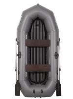 Лодка гребная под мотор Лоцман Профи 260 ВНД (серый)