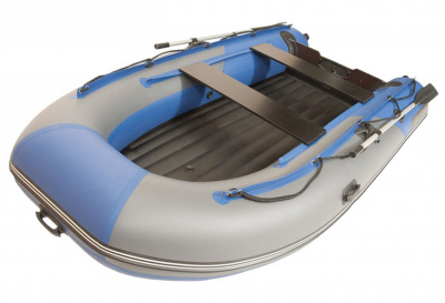 Лодка моторная килевая Лоцман М-330 НД НД Премиум (серо-синий)