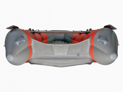 Надувная ПВХ лодка X-River Mark 370 НДНД (красный , дно серое ,серая фурнитура)