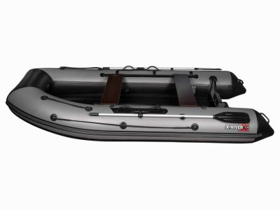 Надувная ПВХ лодка X-River Agent 360 НДНД (серо-белая , серая фурнитура)
