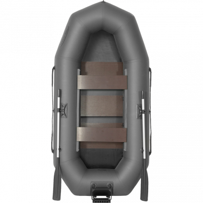 Лодка гребная под мотор Лоцман Профи С-300 МПРС серый (реечная слань, приставка под мотор)