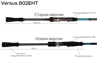 Спиннинг CF Crazy Fish Versus 802LT 2.44m 5-18gr Extra Fast
