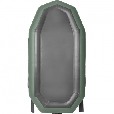 Лодка гребная под мотор Лоцман Профи С-300 МПРС зелёный (реечная слань, приставка под мотор)