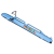Тубус жесткий COTUBUS ROD&ROLL SMALL раздвижной, на колесах ( Blue )