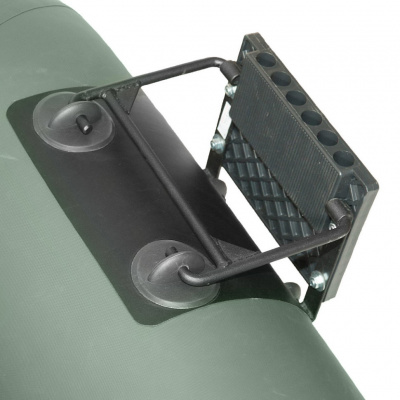 Лодка гребная под мотор Лоцман Профи С-300 МПРС зелёный (реечная слань, приставка под мотор)