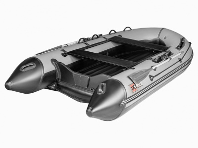 Надувная ПВХ лодка X-River Grace Wind 360 НДНД (бело-серая, серая фурнитура)
