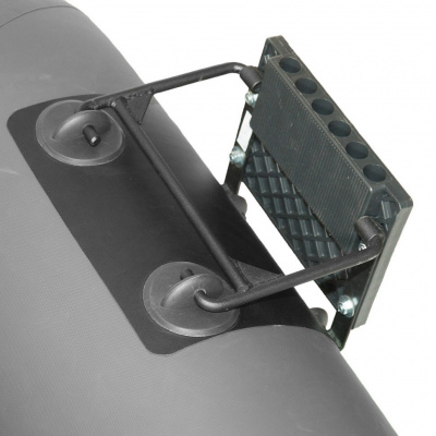 Лодка гребная под мотор Лоцман Профи С-300 МПРС серый (реечная слань, приставка под мотор)