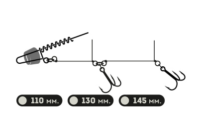Оснастка Xbaits X Stinger Platinum 130 mm крючок 3/0