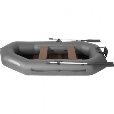 Лодка гребная под мотор Лоцман Профи С-300 МПРС серый (реечная слань, приставка под мотор)