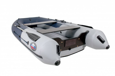 Лодка Grouper GR 335W (кокпит 80 см) НДНД (серо - красный) модель 2025 г