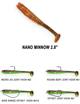 Силиконовая приманка Crazy Fish Nano Minnow 2.8" 53-70-73-6