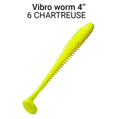Силиконовая приманка Crazy Fish Vibro Worm 4" 75-100-6-6