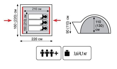 Палатка Универсальная Tramp Lite Wonder 2 (V2)